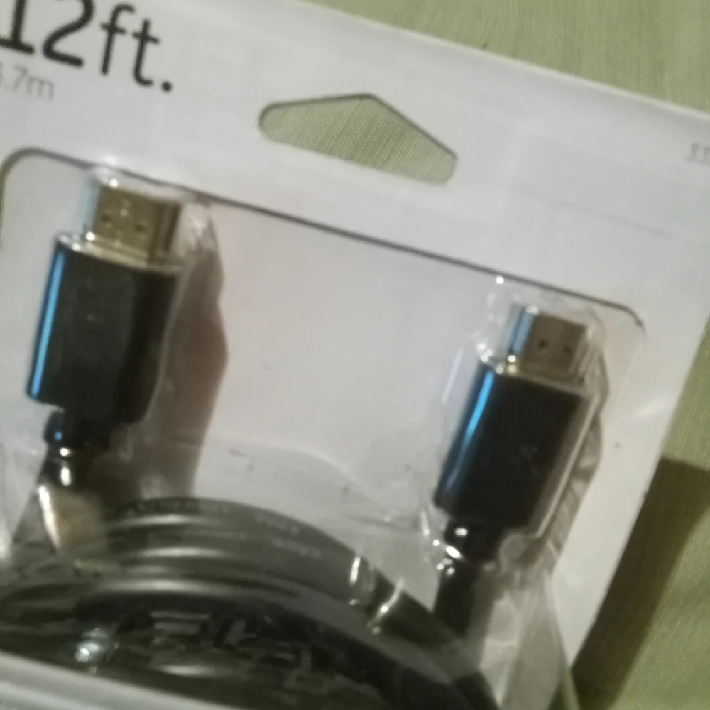 12ft Black HDMI Cable - Full HD 1080p / 4K Ultra HD